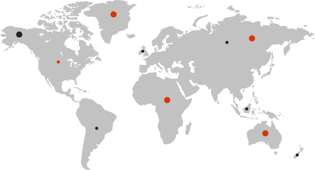 Mapa mundial de localização